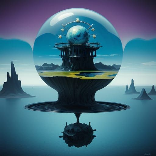 Surreal Alien Creature in a Bizarre Dreamscape