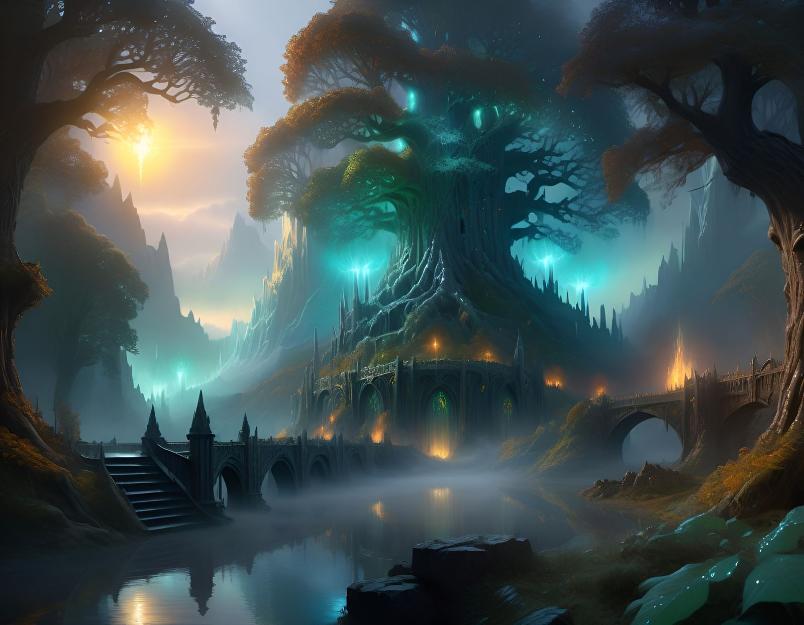 Lothlorien: Middle-earth Fantasy Concept Art