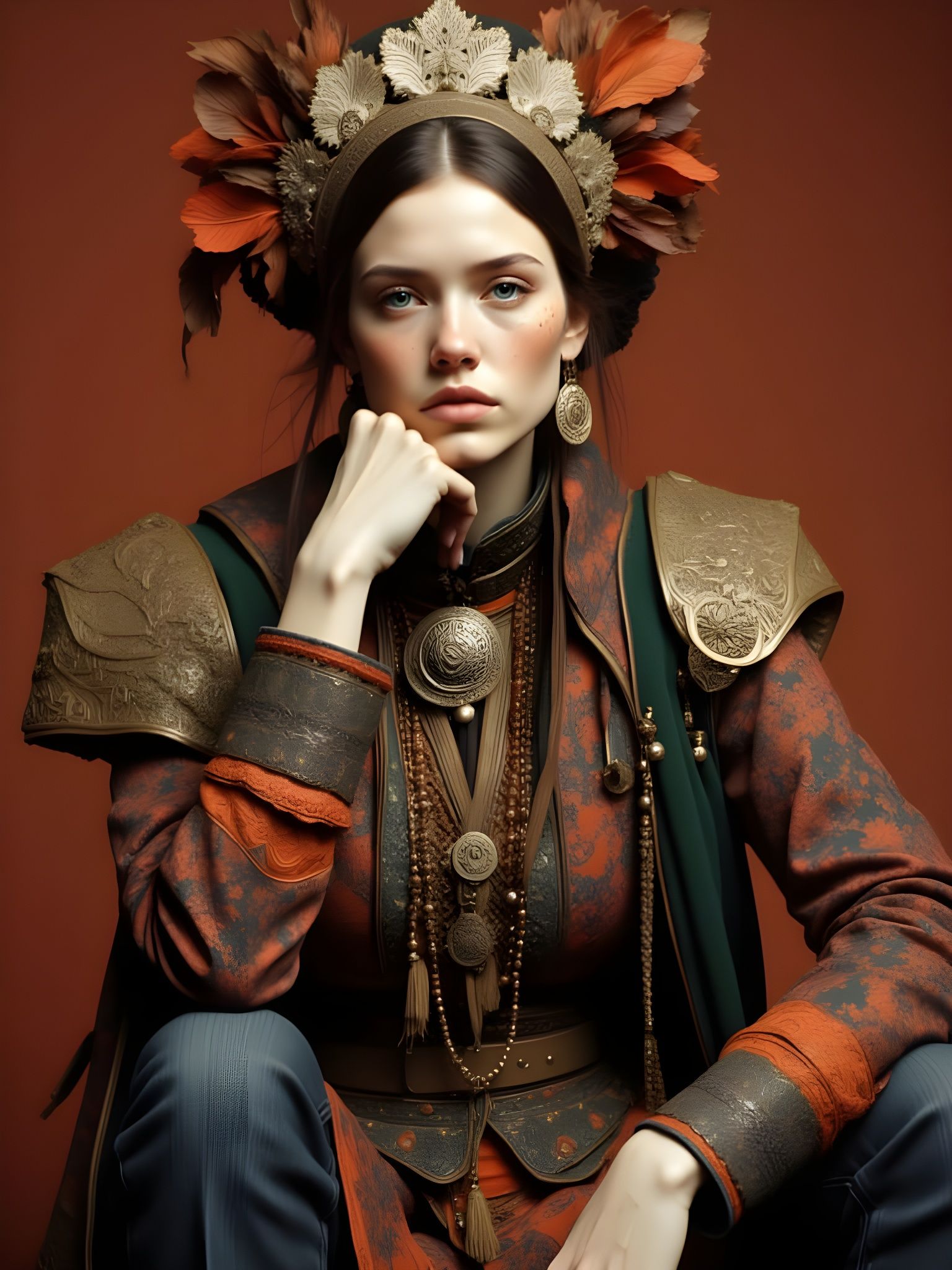 Futuristic Y2K Aesthetic with Bold Red Accents