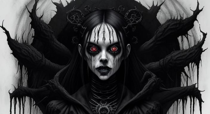 A Demon Mistress Models For A Photo Shoot For The Cover of H...