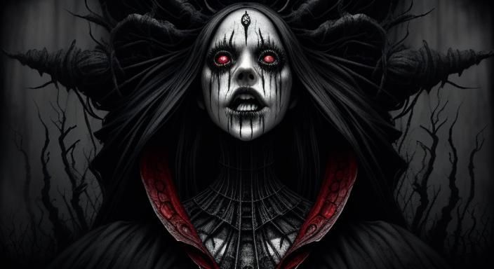 A Demon Mistress Models For A Photo Shoot For The Cover of H...