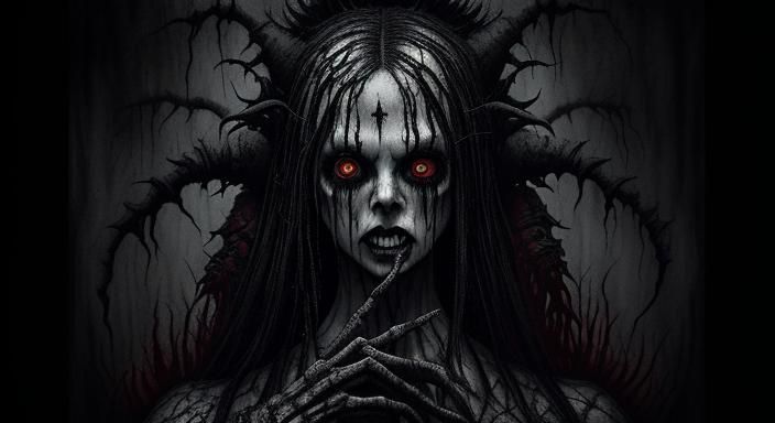 A Demon Mistress Models For A Photo Shoot For The Cover of H...