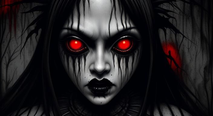 A Demon Mistress Models For A Photo Shoot For The Cover of H...