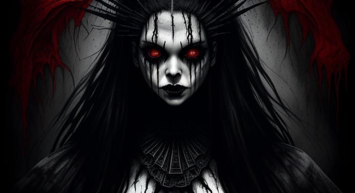 A Demon Mistress Models For A Photo Shoot For The Cover of H...