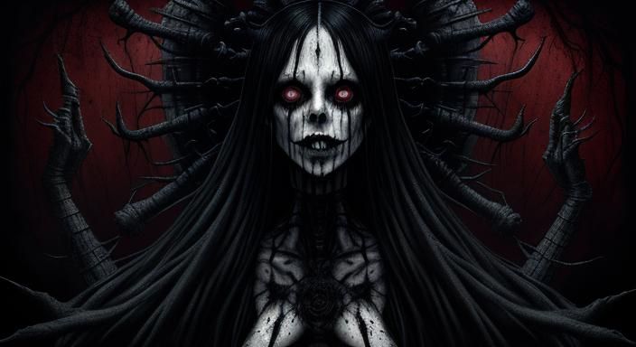 A Demon Mistress Models For A Photo Shoot For The Cover of H...