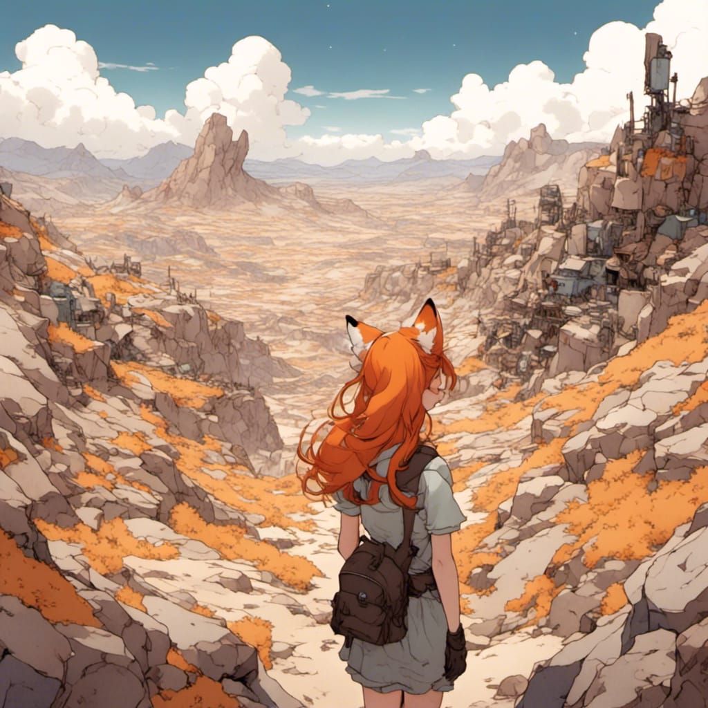 Exploring the Desolate wasteland with Fox-girl VIXEN