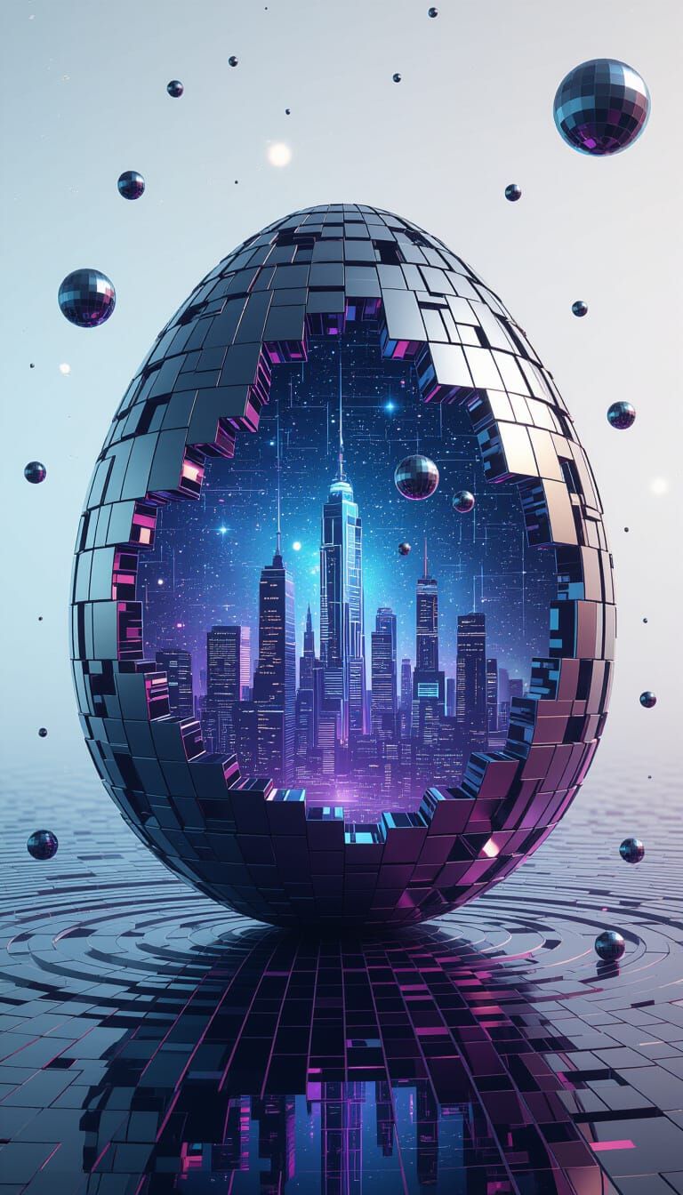 Surreal Cyber Ecosystem in Cosmic Space Station