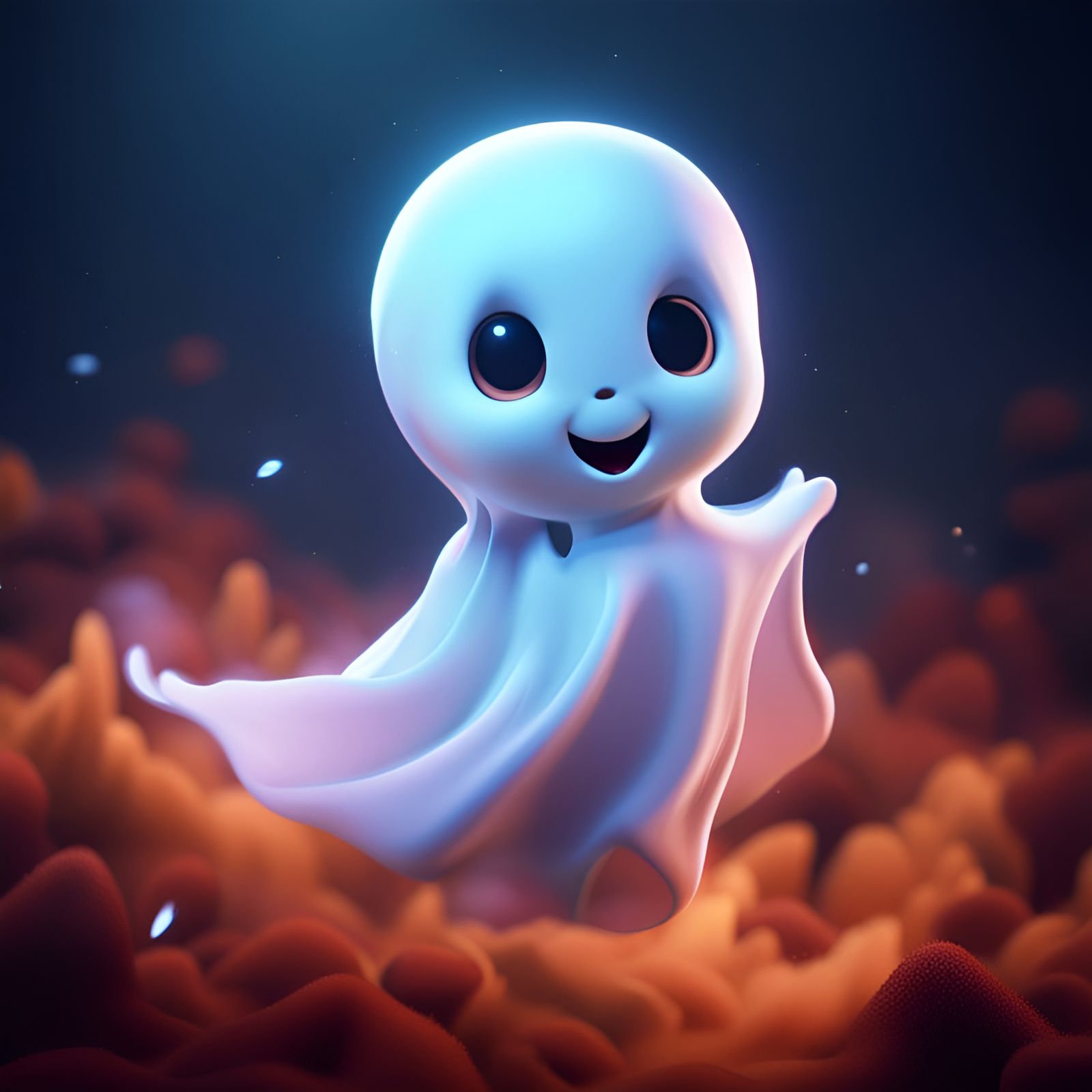 Happy Cute Ghost
