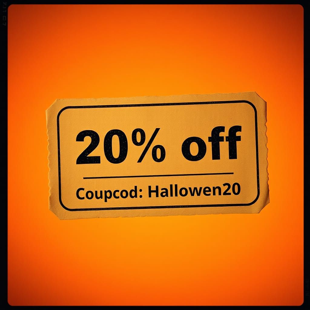 Vintage Halloween Coupon Poster: 20% Off