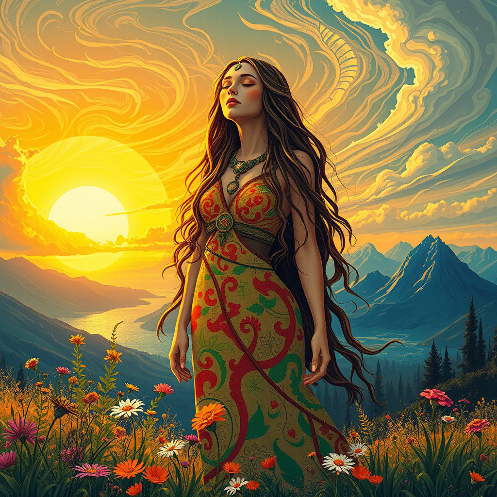 Majestic Mother Earth at Sunset: A Dreamlike Vision