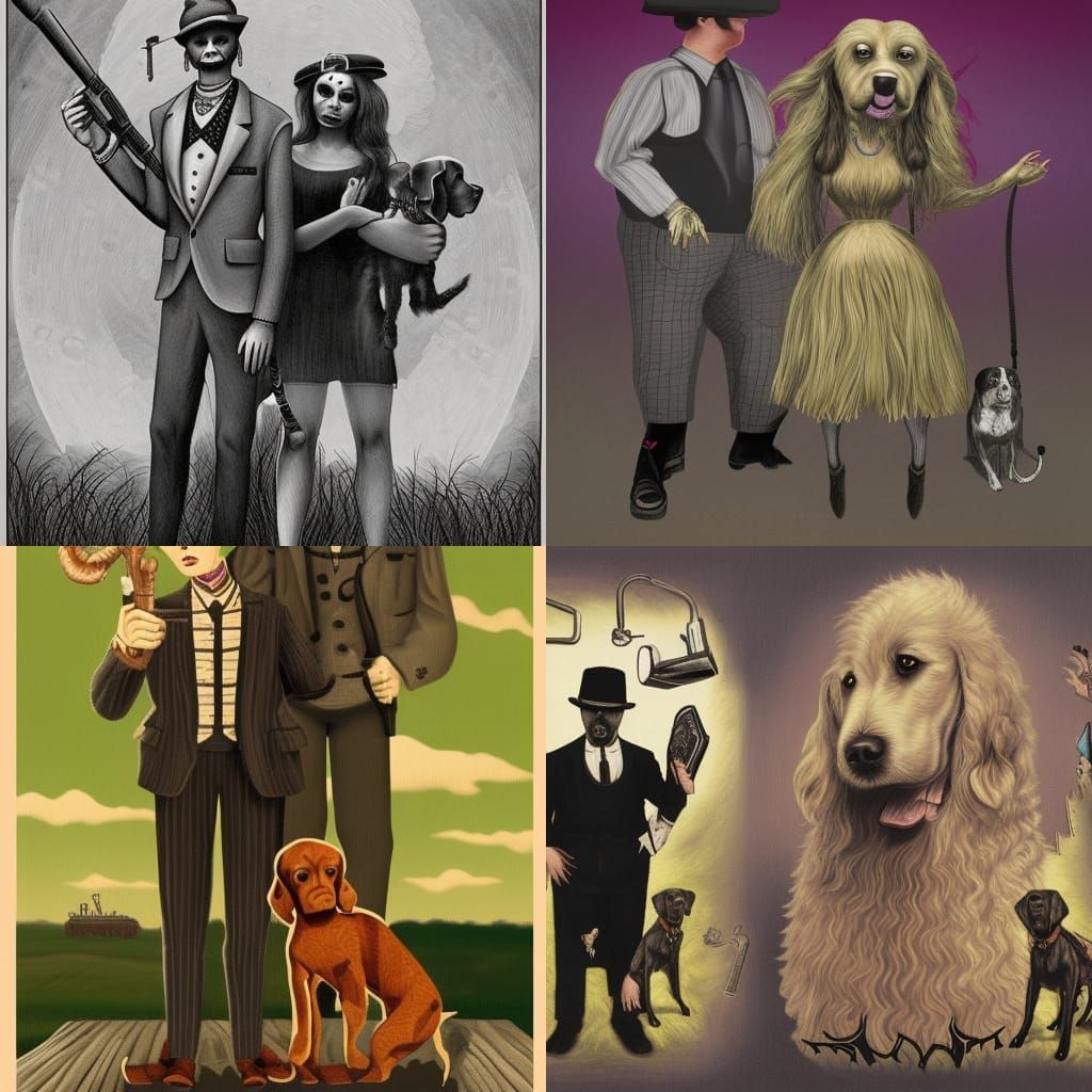Fantasy Dog Inspired by Bonnie & Clyde