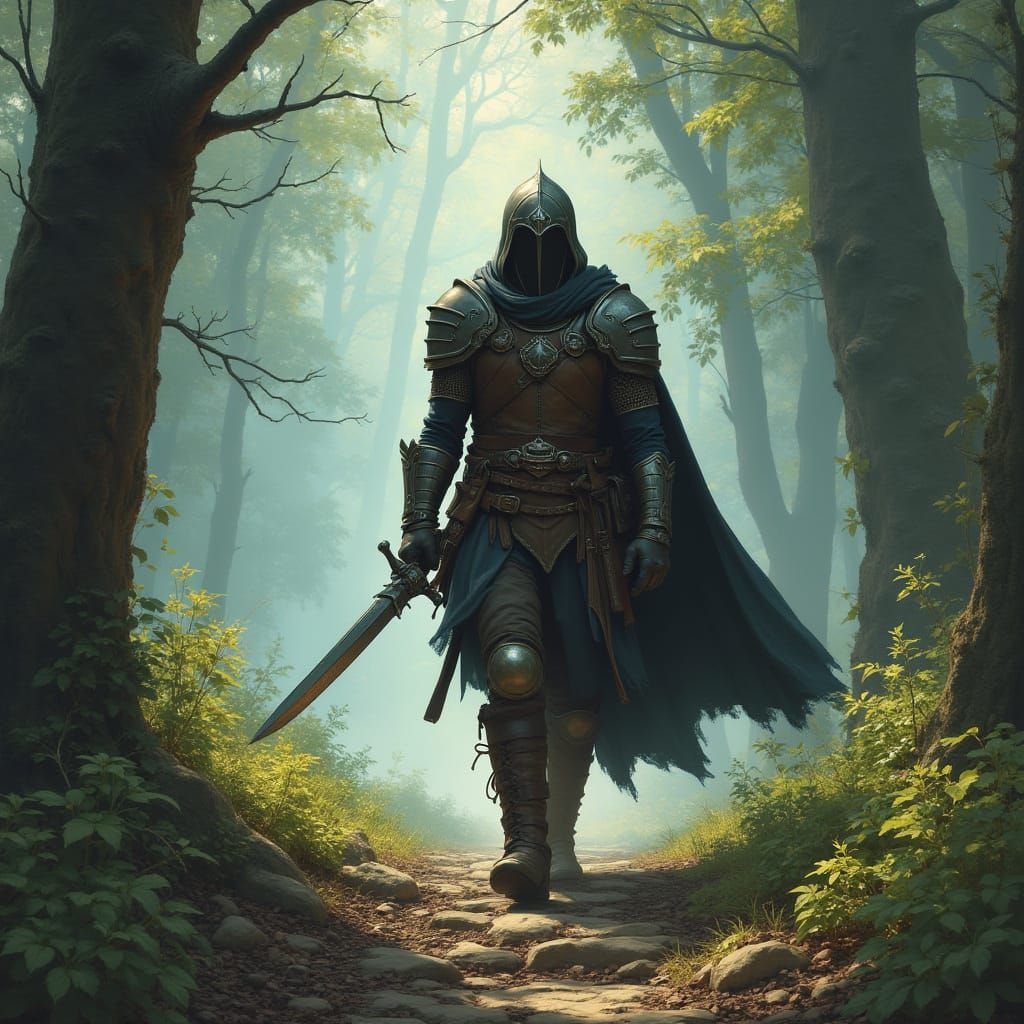 Fantasy Warrior Embarks on Mystical Quest Through Enchanted ...