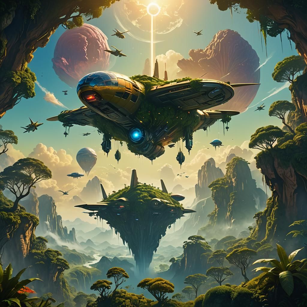Pandora Planetscape: Epic Sci-Fi Concept Art