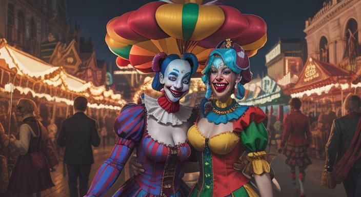 Dark Carnival Jester Illustration