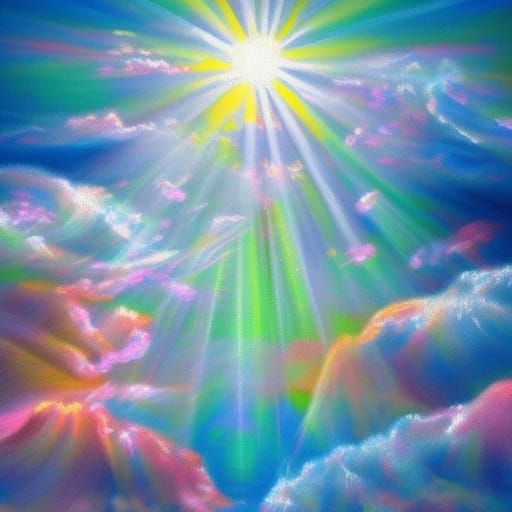 Abstract Water Diamond Painting with Sunlight