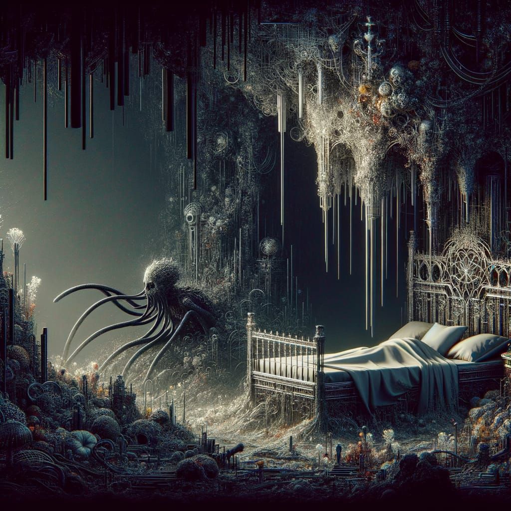 When you sleep the monster comes out under the bed