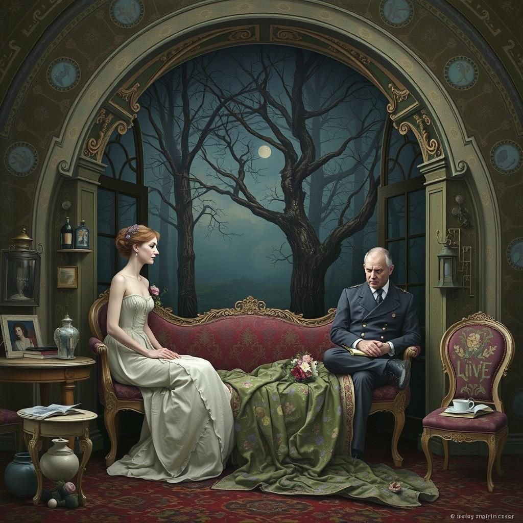 Tragic End: Surreal Hyperdetailed Concept Art