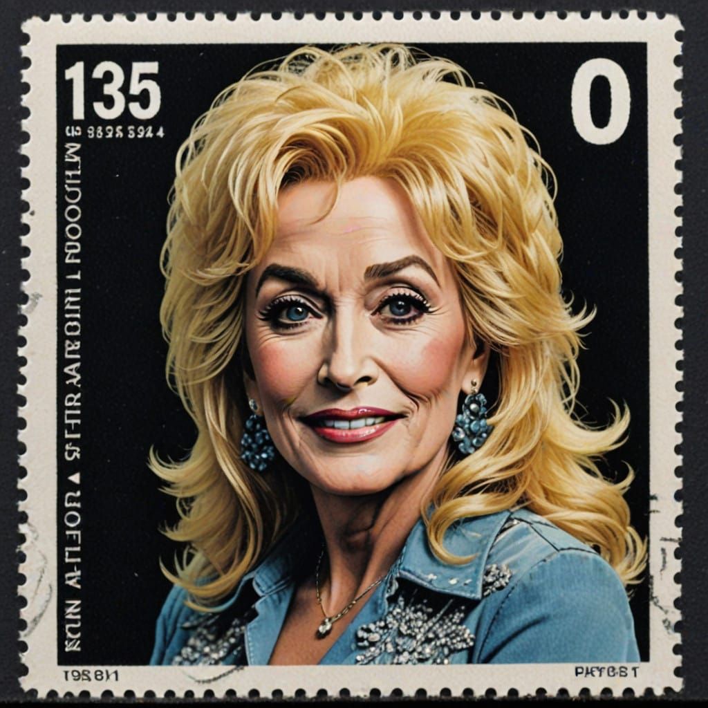 Postage stamp of Dolly Parton