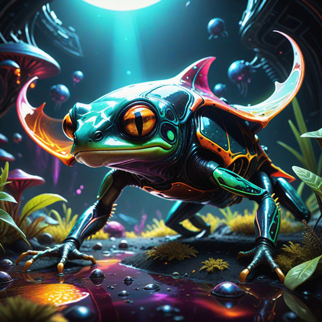 Cinematic Xenofauna: Manta Ray and Frog-like Aliens on Dista...