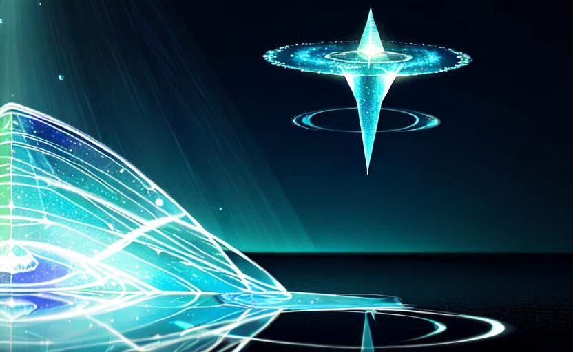 Enchanted Cosmic Prism in Moonlight Reflection