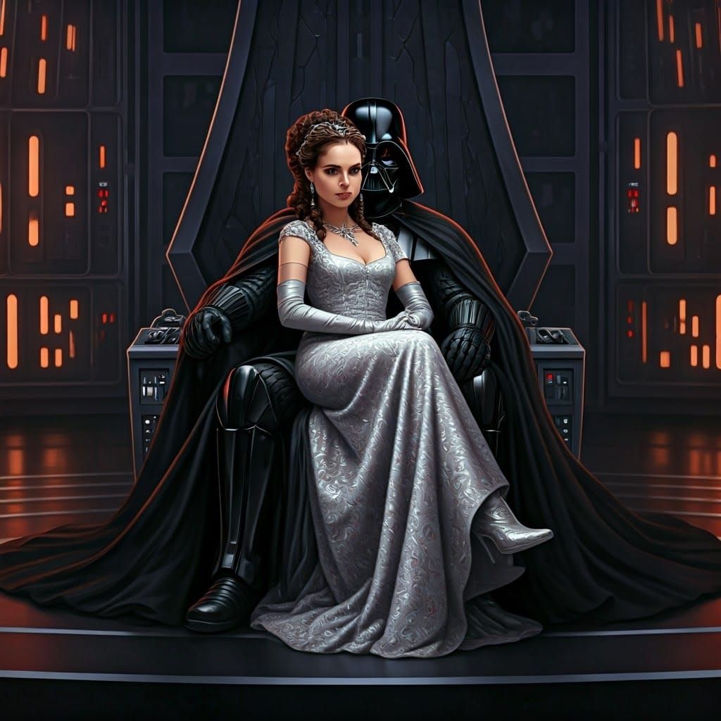Padme and Darth Vader: Galactic Empire Throne