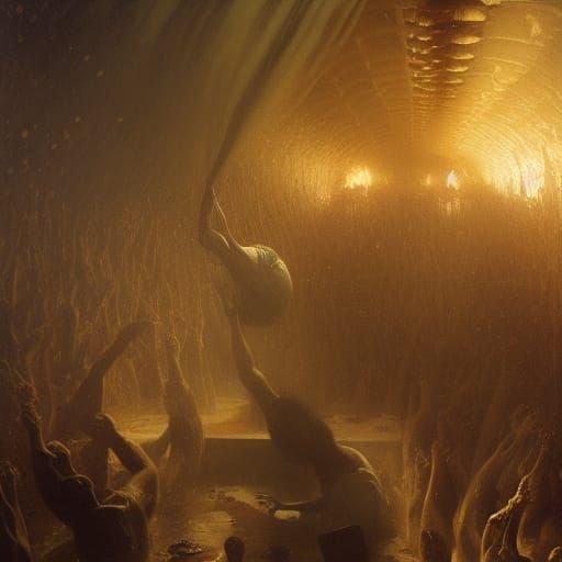 Horror Scene: Diving into a Restaurant Deep Fryer