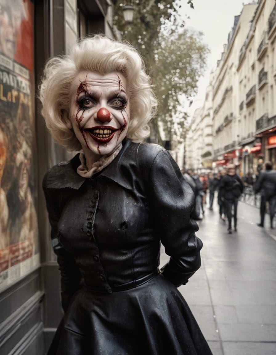 Zombie Monkey Clown Marilyn Monroe Hybrid in Paris