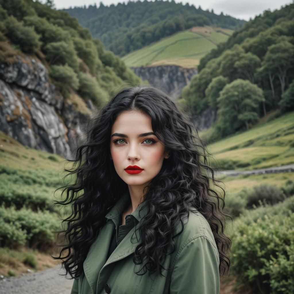 Striking Portrait of a Woman in Photorealistic Style