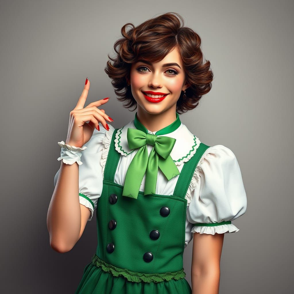 Androgynous Fashion Portrait with Whimsical Touches