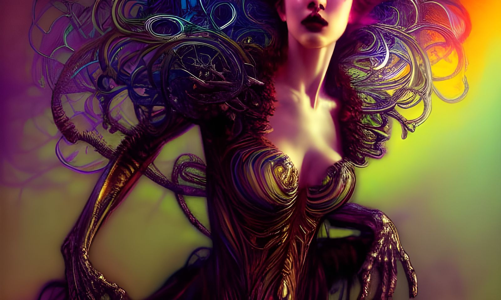 Musical Theater Witch with Fractal Iridescence