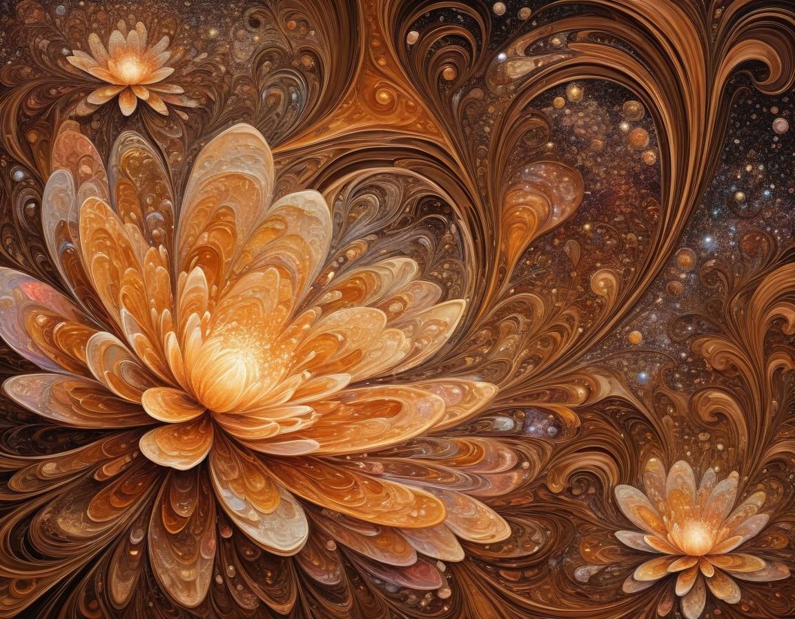 Ethereal Abstract Art: Luminous Floral Meltdown