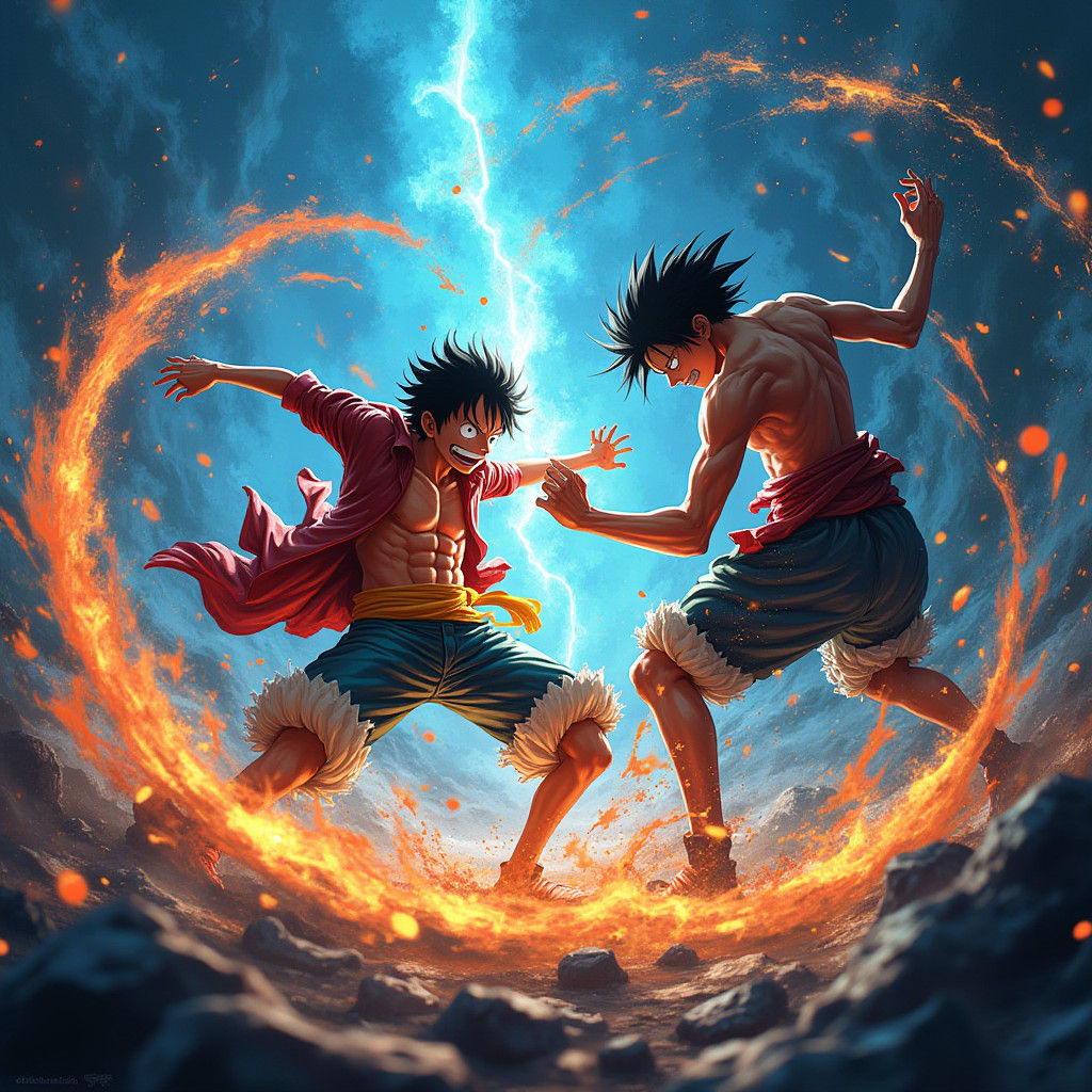 Luffy and Zoro's High-Energy Battle in Dream Realm
