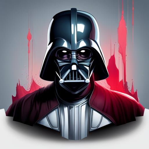Darth Vader Portrait in Hyperdetailed Style