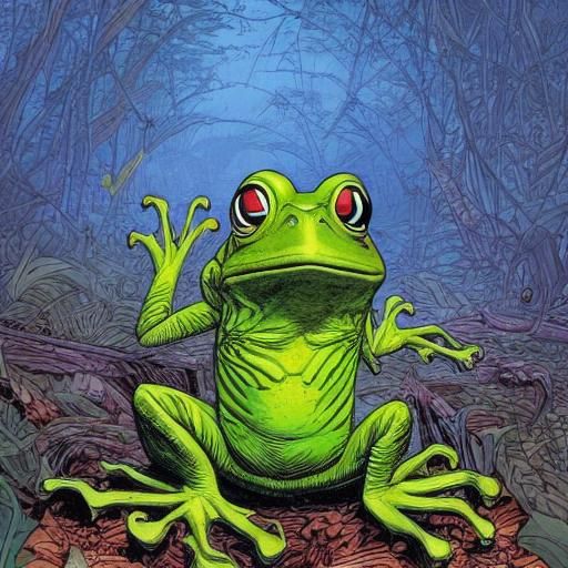 Mutant Frog: Comic Book Art by Mark Brooks