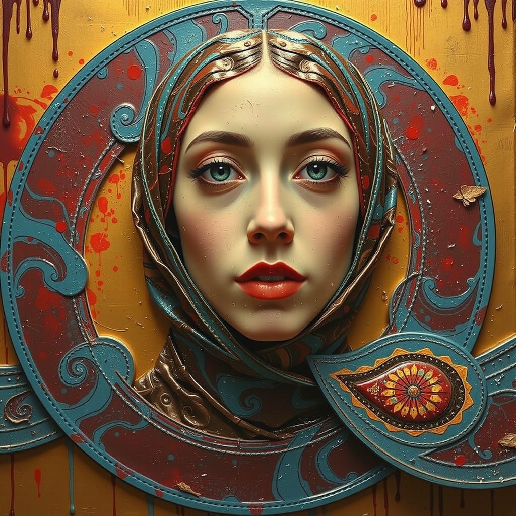 Dynamic Swirling Motion Abstract Art