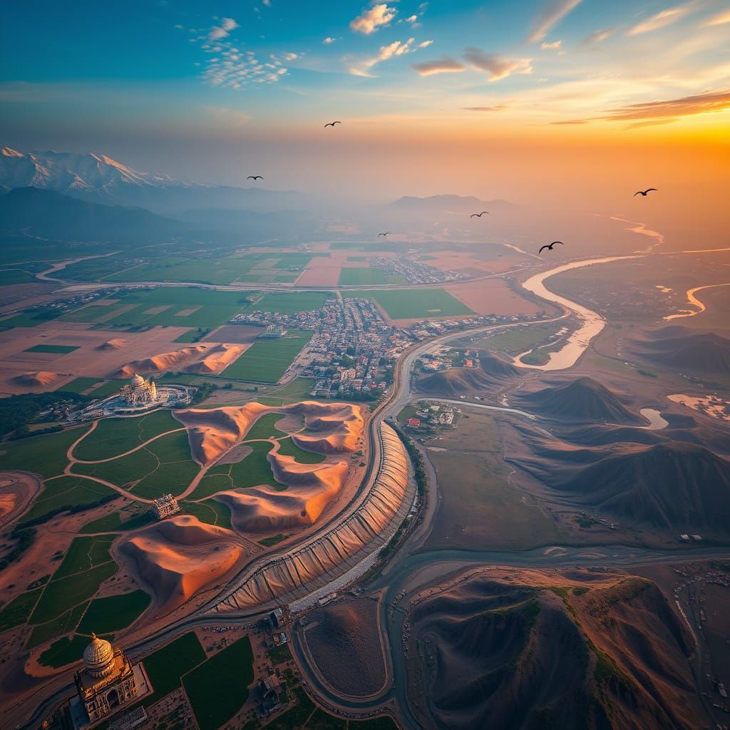 Breathtaking Hyper-Realistic Aerial View of India in 8K UHD