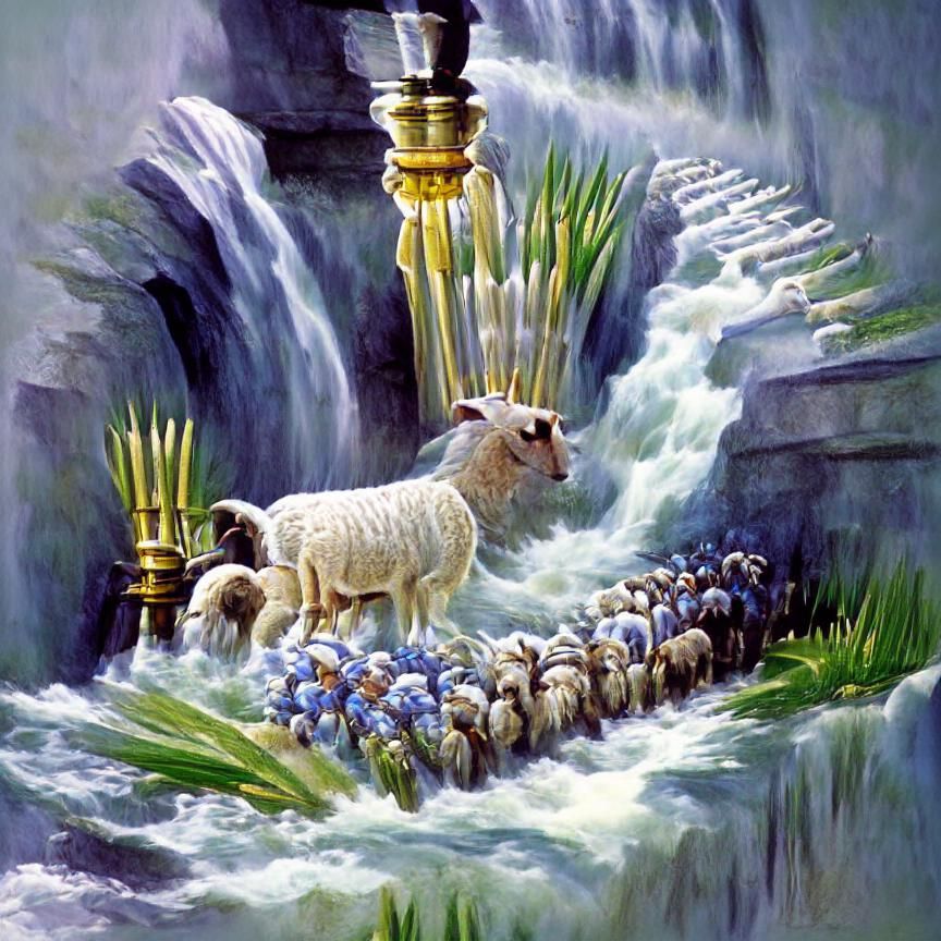 Lamb in Divine Light: A Shepherd's Guidance