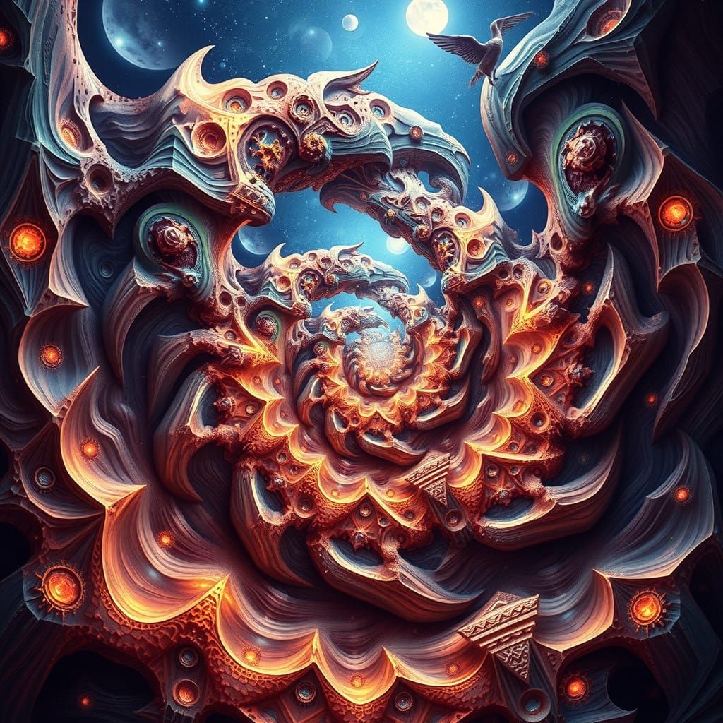 Fractals Unfolding in Sacred Geometry