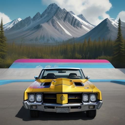 Graffiti Pearl 1970 Oldsmobile 442 at Alaskan Skatepark