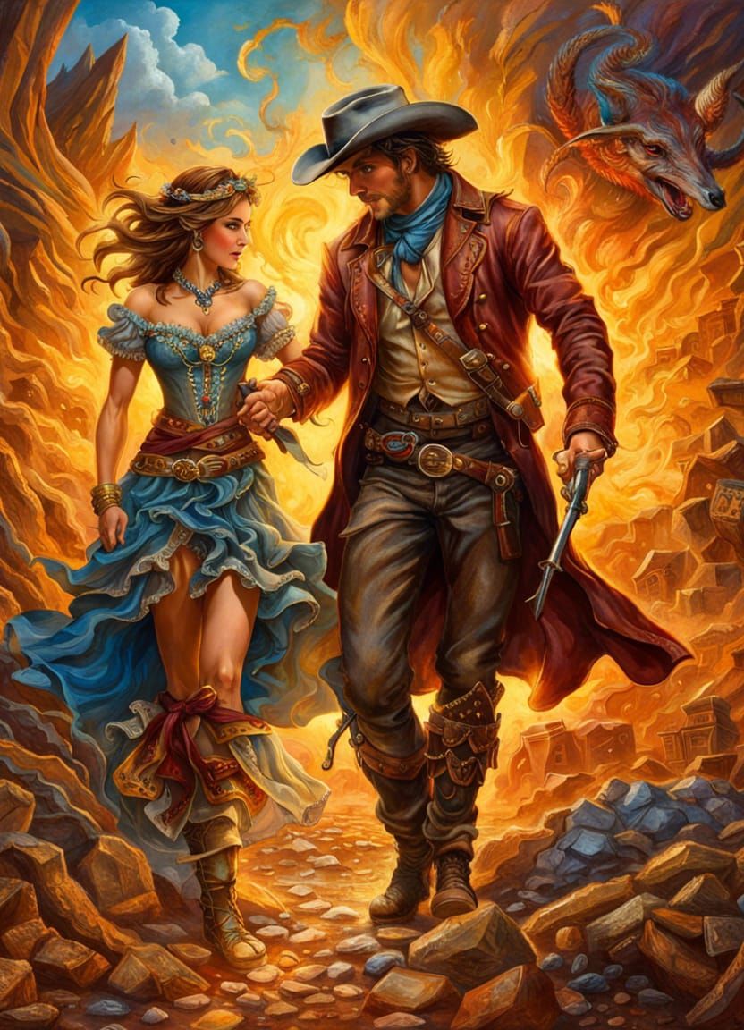 Cowboy & Bar Maiden Desert Quest