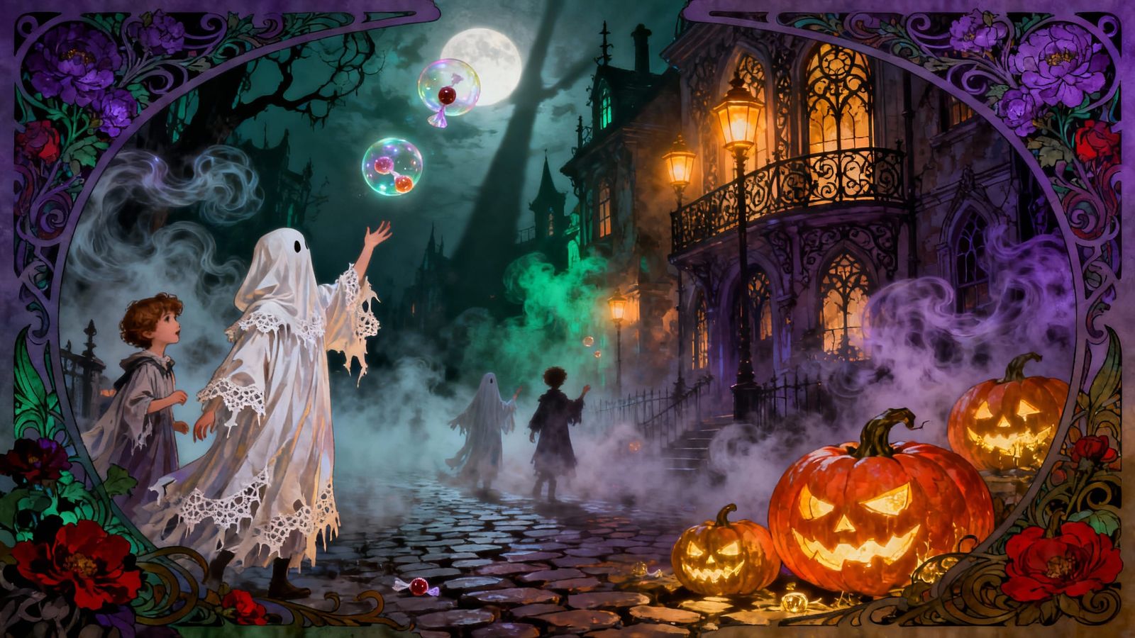 Spooky Halloween Night with Ethereal Candies