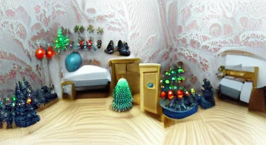 Festive Christmas Room with Decorated Tree