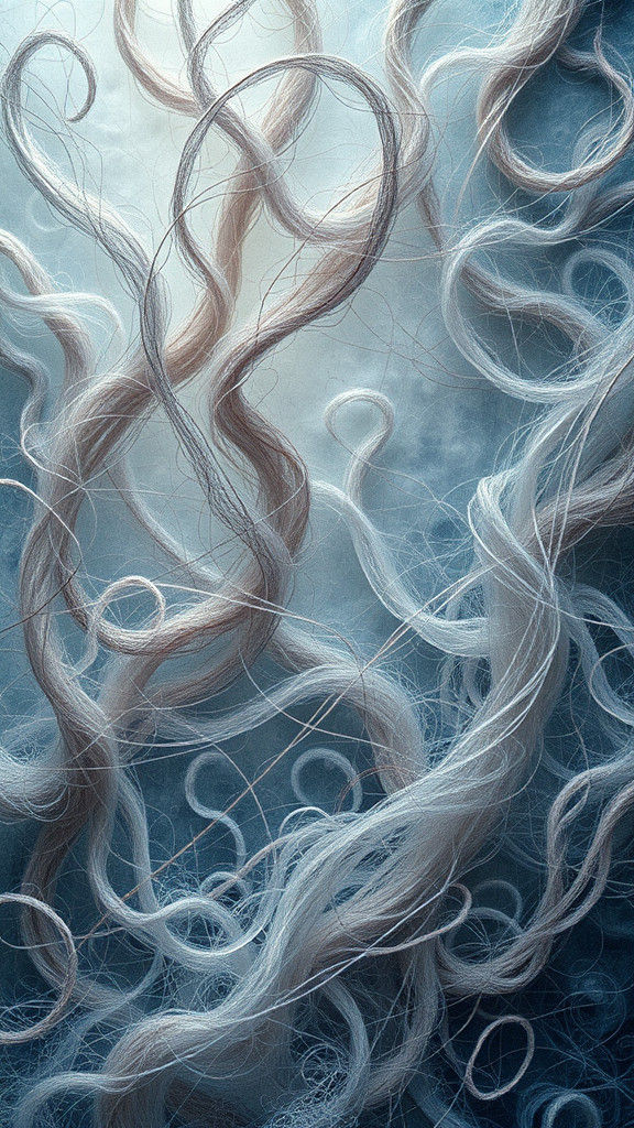 Surreal Threads: An Abstract Expressionist Dreamscape