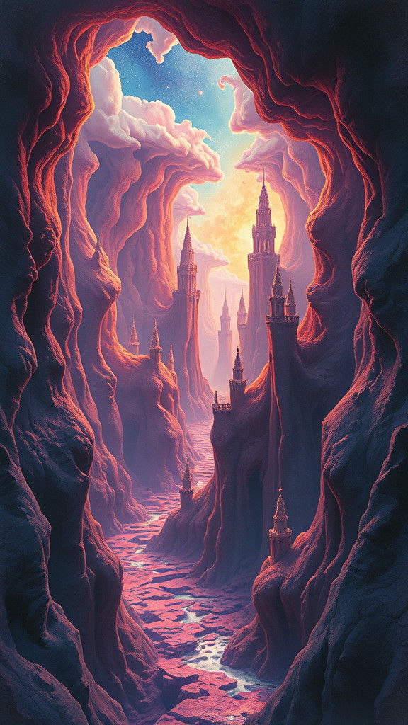 Mystical Realm: Dreamscape Architecture in Surreal Style