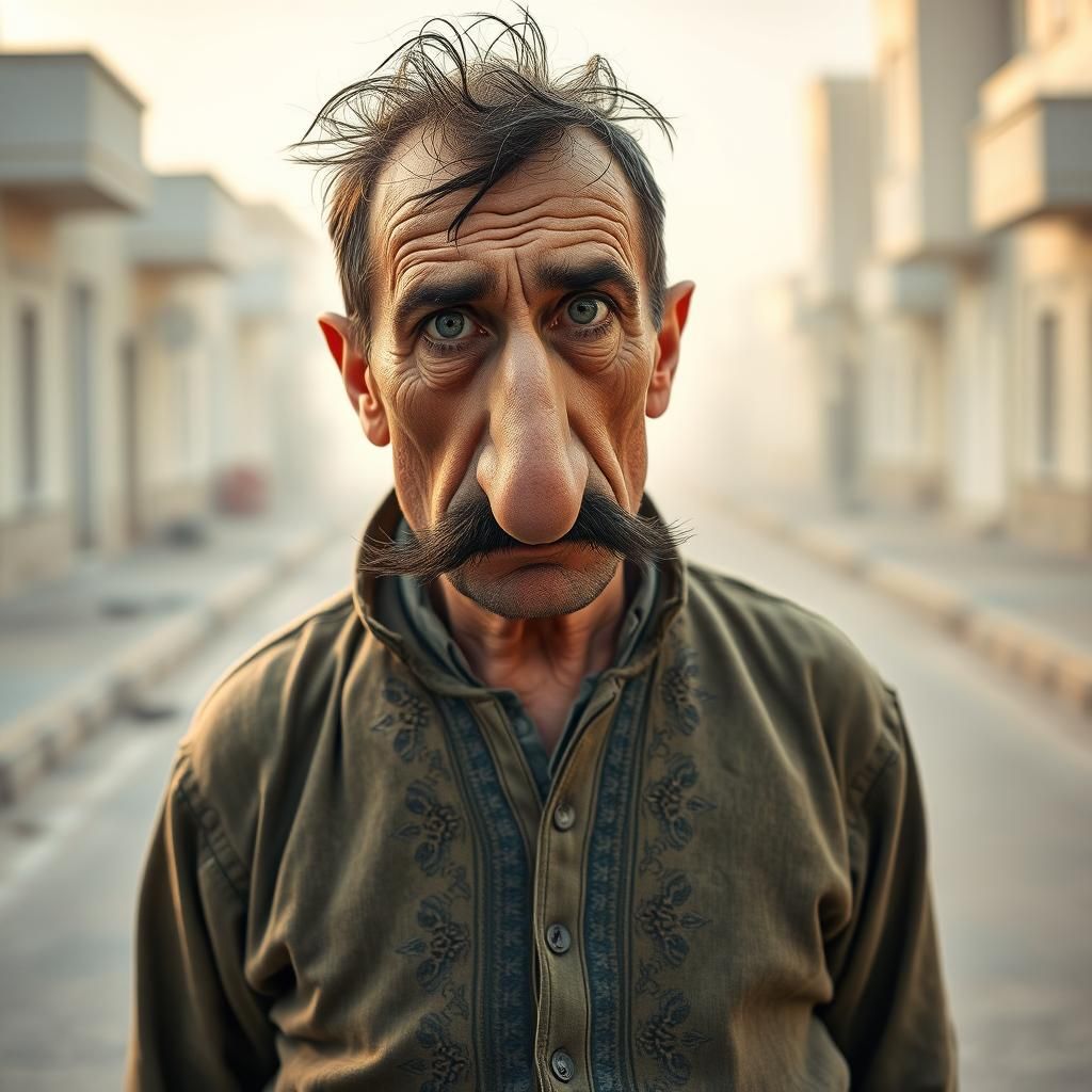 Man in Traditional Greek Costume on Cyprus Street