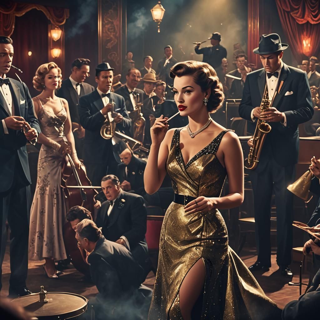 Vintage Hollywood Temptress at Jazz Club