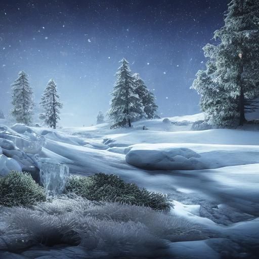 Luxurious Crystal Metronome in Frozen Tundra: 3D Render