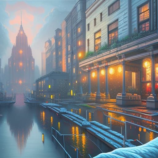 Nighttime in the city