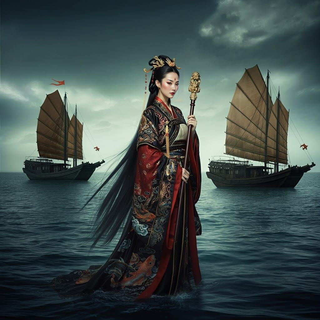 Elegant Qing Dynasty Goddess of the South China Sea