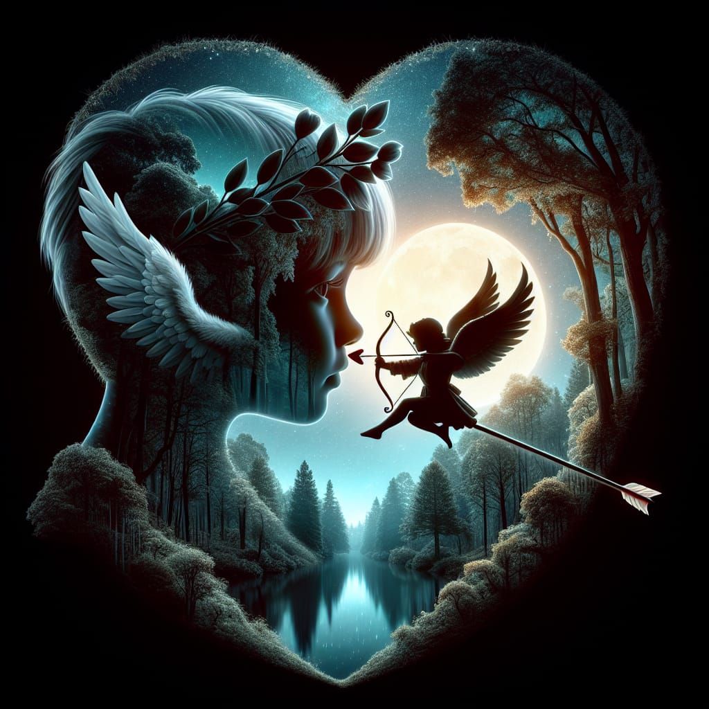 Cupid Shoots An Arrow